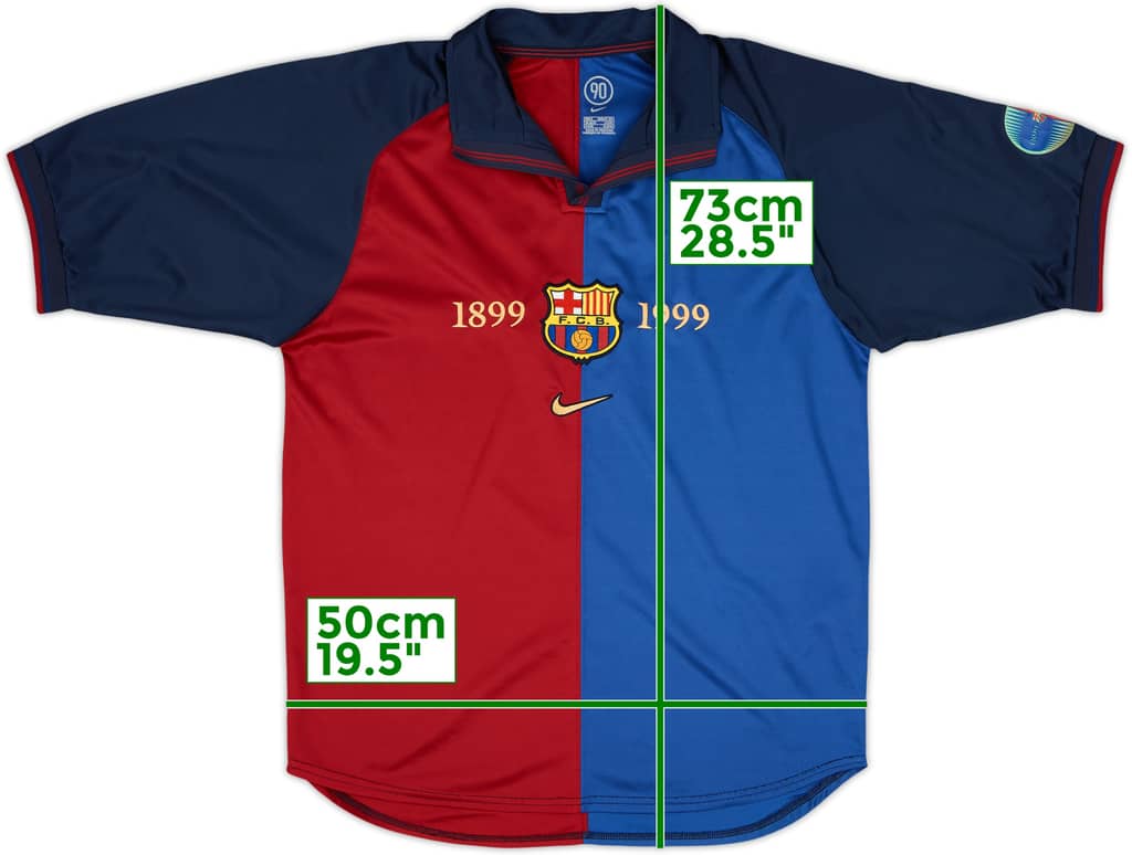 2004-05 Barcelona Nike Retro 1999-00 Centenary Home Shirt - 7/10 - (S)