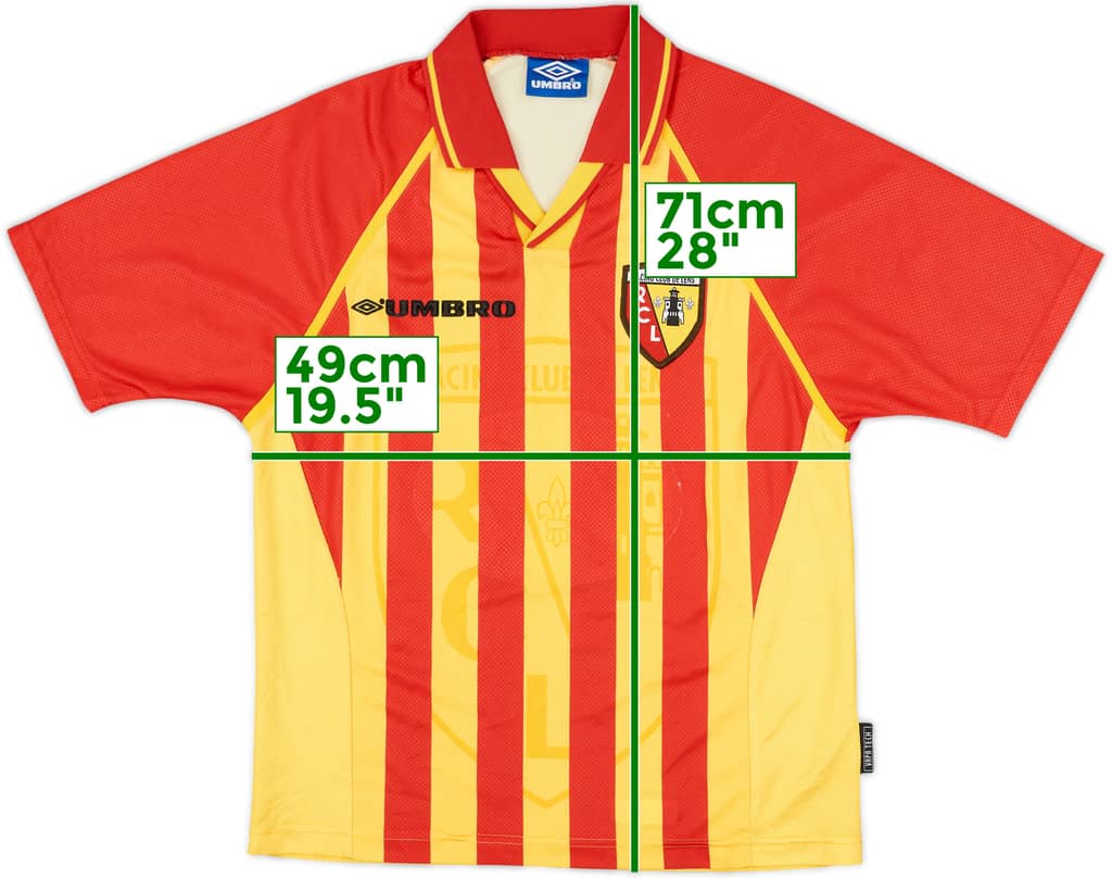 1999-00 Lens Home Shirt - 4/10 - (Y)