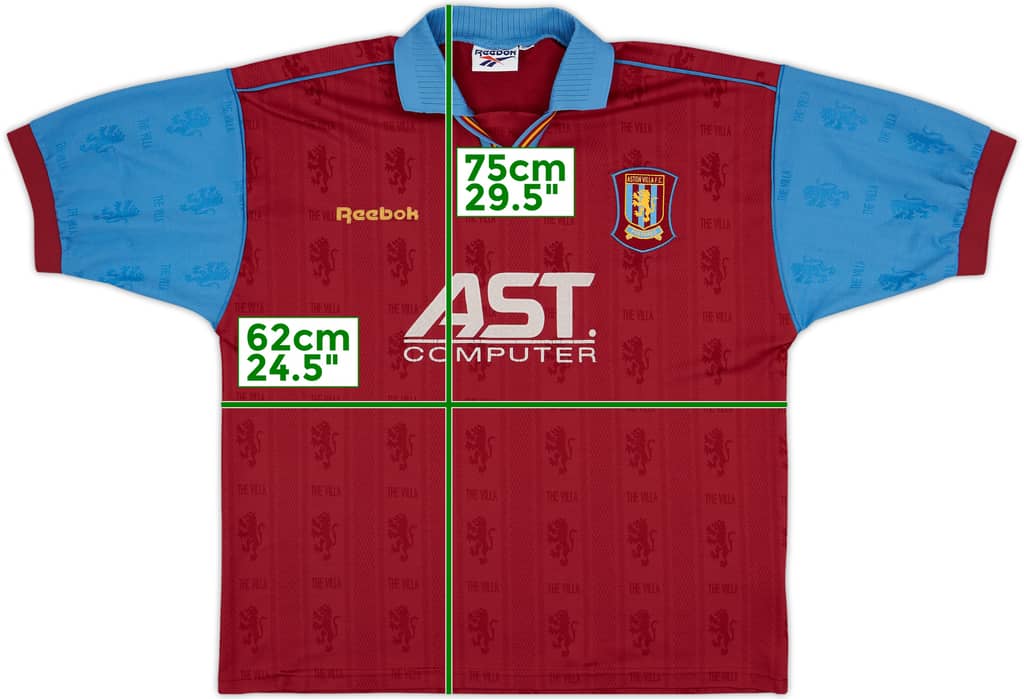 1995-97 Aston Villa Home Shirt - 6/10 - (XL)