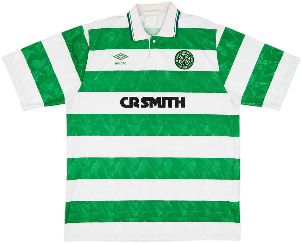 1989-91 Celtic Home Shirt - 7/10 - (XL)