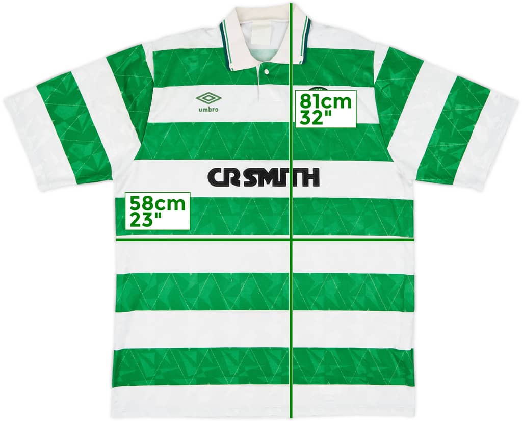 1989-91 Celtic Home Shirt - 7/10 - (XL)