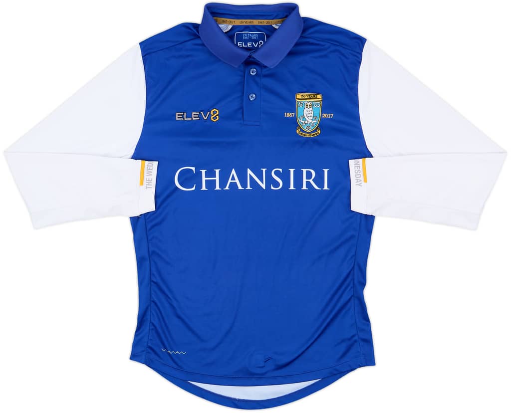 2017-18 Sheffield Wednesday Home L/S Shirt - 8/10 - (S)