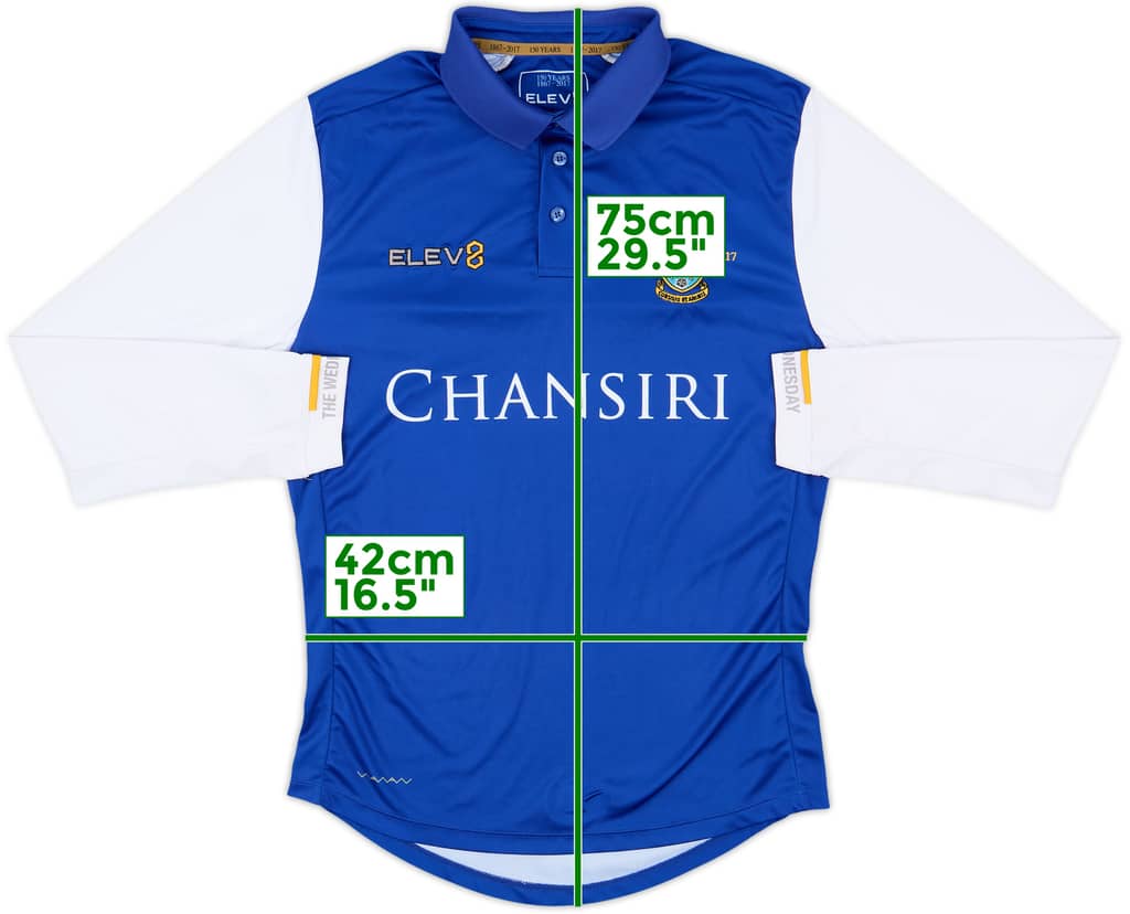 2017-18 Sheffield Wednesday Home L/S Shirt - 8/10 - (S)