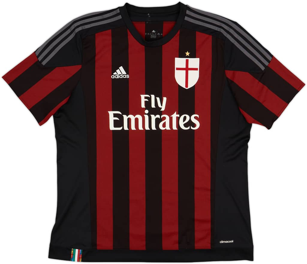 2015-16 AC Milan Home Shirt - 9/10 - (XL)
