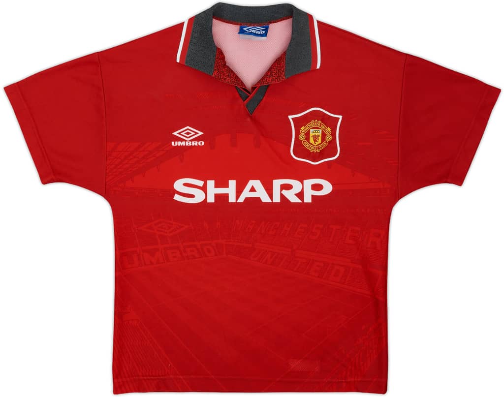 1994-96 Manchester United Home Shirt - 9/10 - (Y)