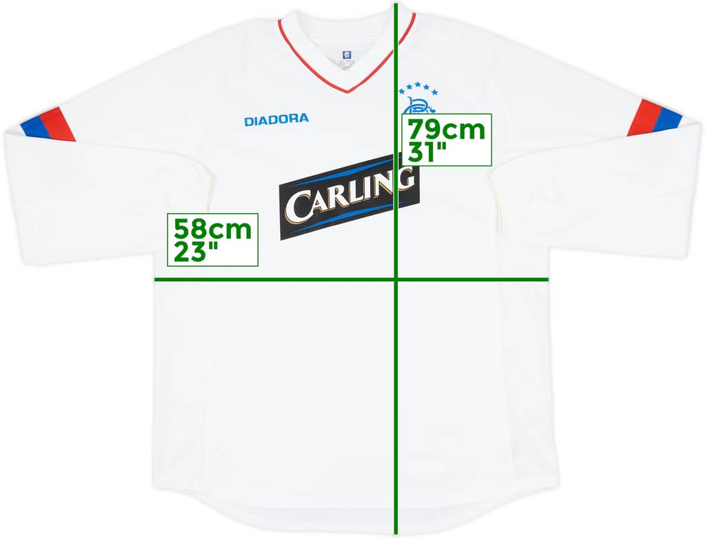 2003-04 Rangers Third L/S Shirt - 8/10 - (L)