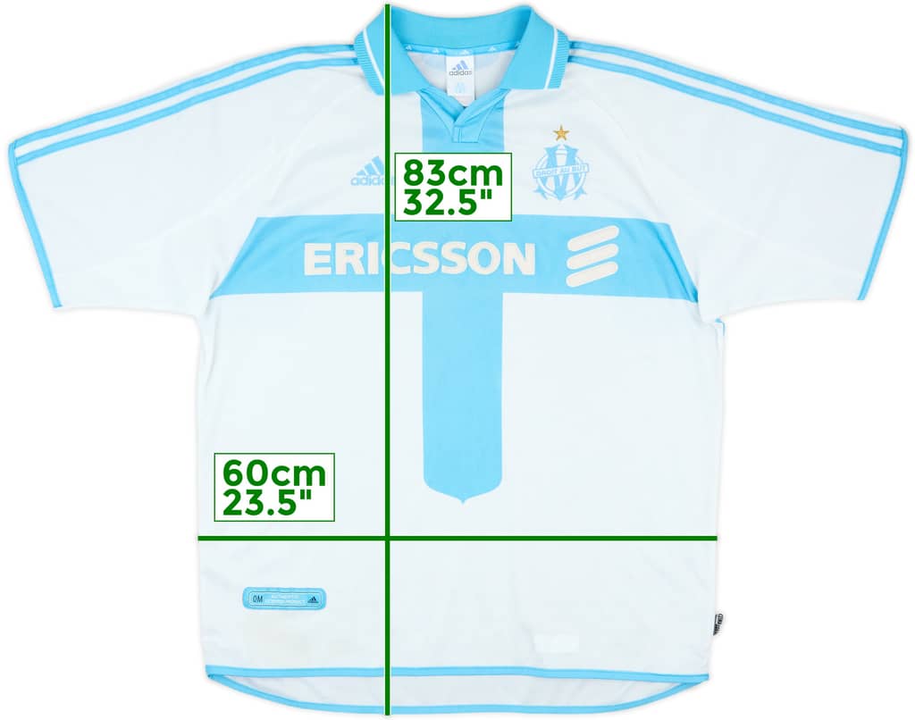 2000-01 Olympique Marseille Home Shirt - 6/10 - (XL)