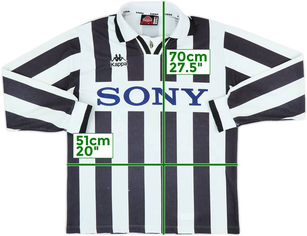 1995-97 Juventus Home L/S Shirt - 6/10 - (S)