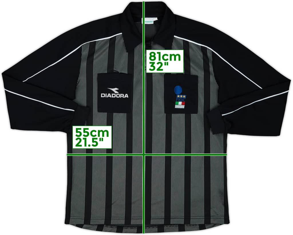 1990s Italy FIGC Diadora Referee L/S Shirt - 7/10 - (XL)