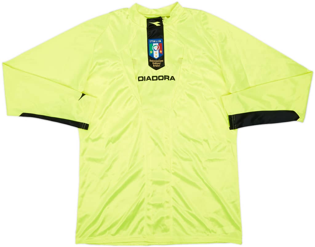 2009-10 Italy FIGC Diadora Referee L/S Shirt - 9/10 - (M)