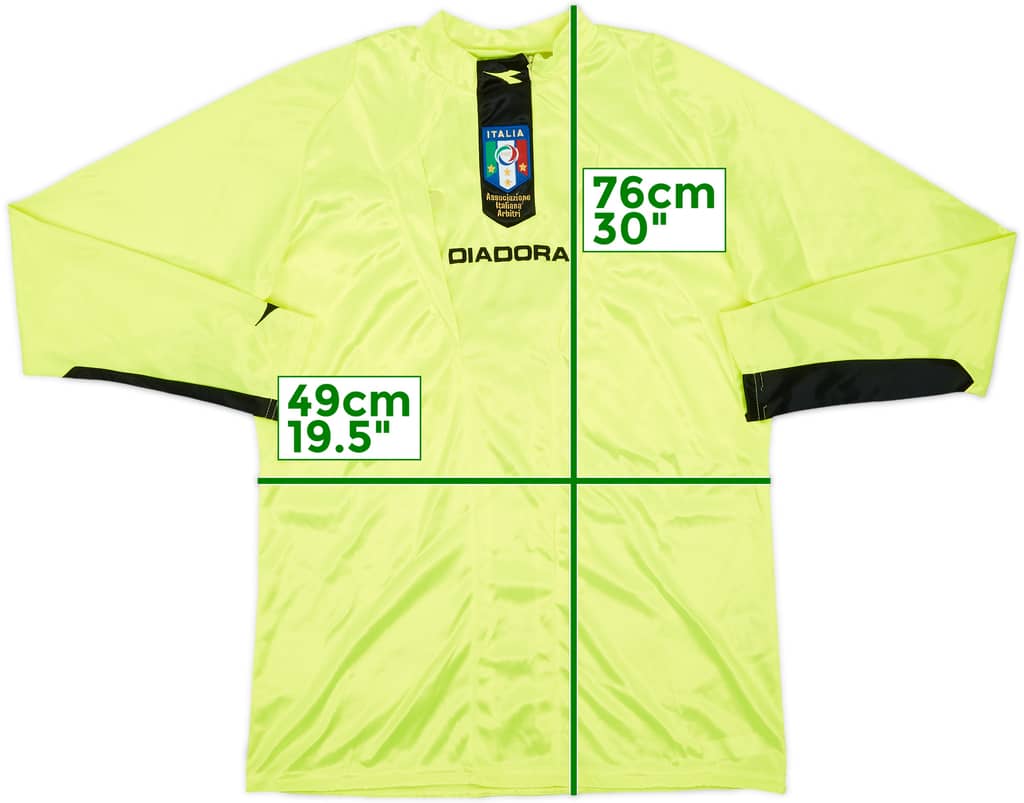 2009-10 Italy FIGC Diadora Referee L/S Shirt - 9/10 - (M)