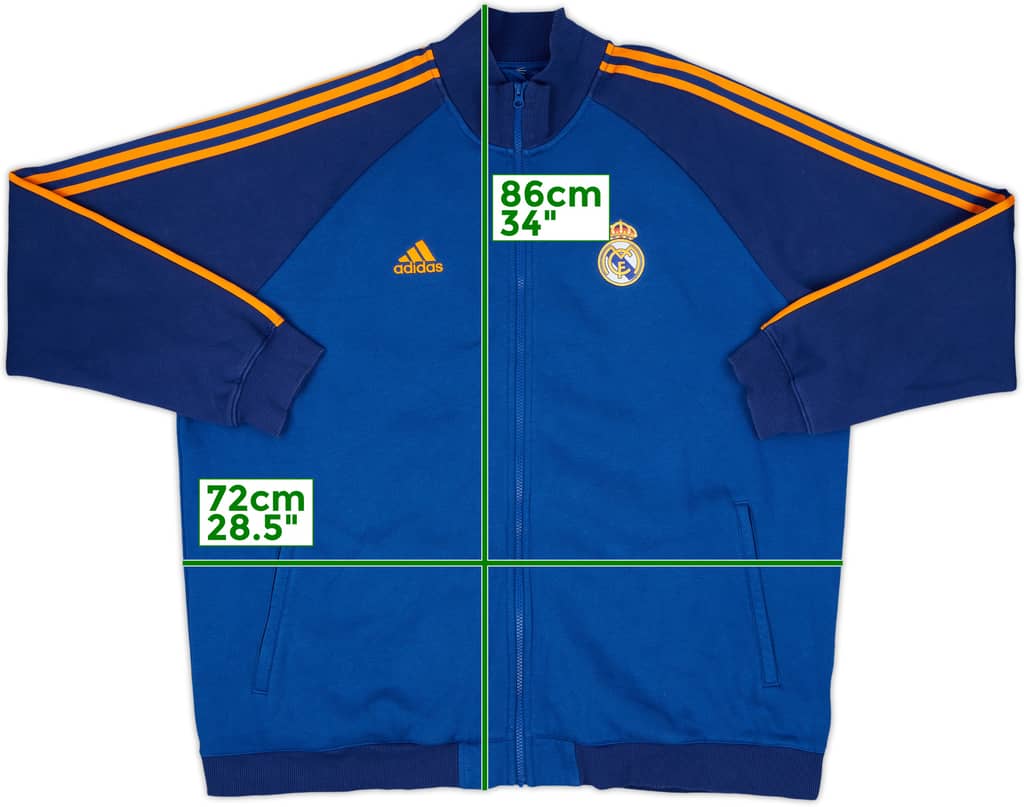 2021-22 Real Madrid adidas Track Jacket - 8/10 - (3XL)