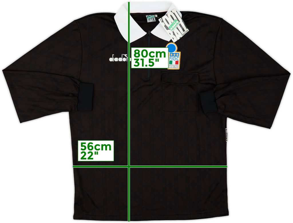 1990s Italy FIGC Diadora Referee L/S Shirt (XL)