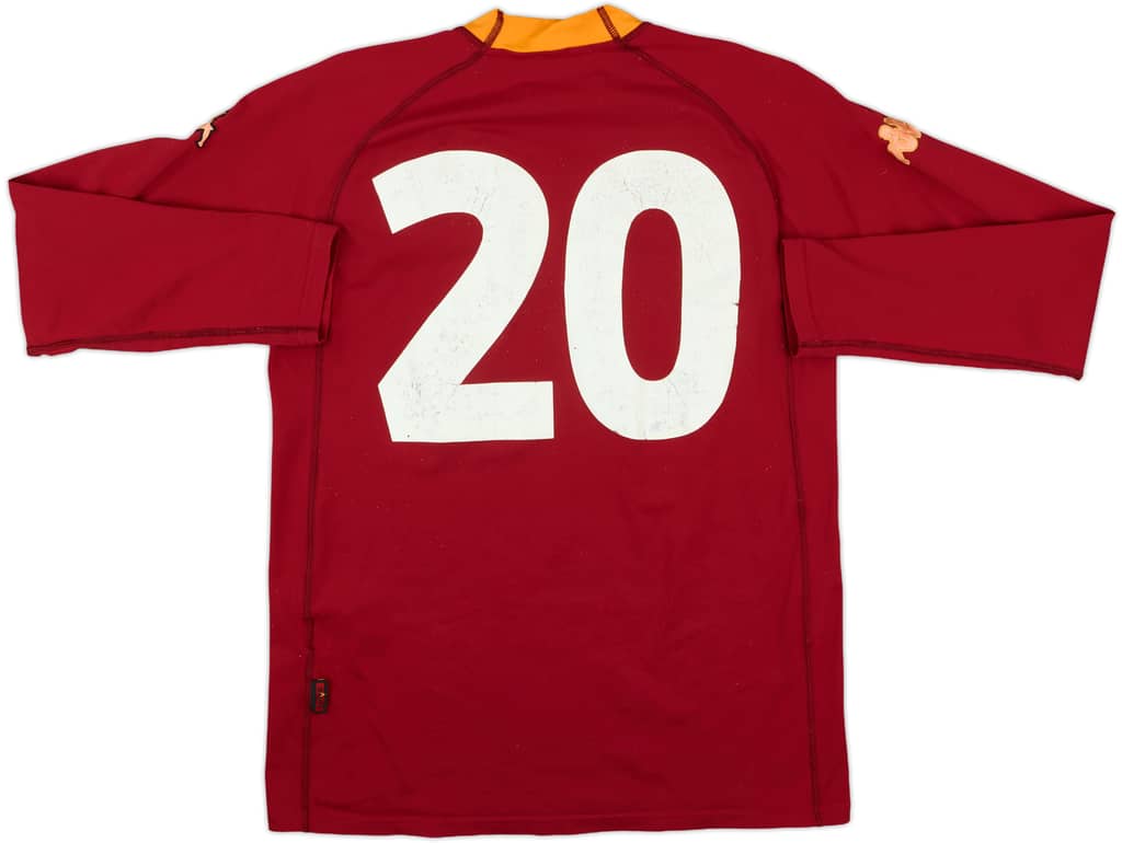 2000-01 Roma Match Issue Home L/S Shirt #20