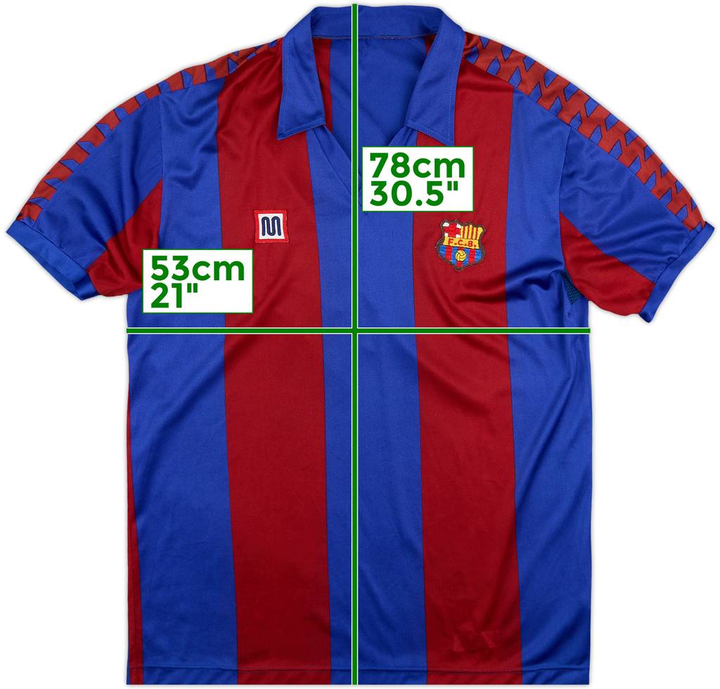1984-89 Barcelona Home Shirt - 10/10 - (XL)