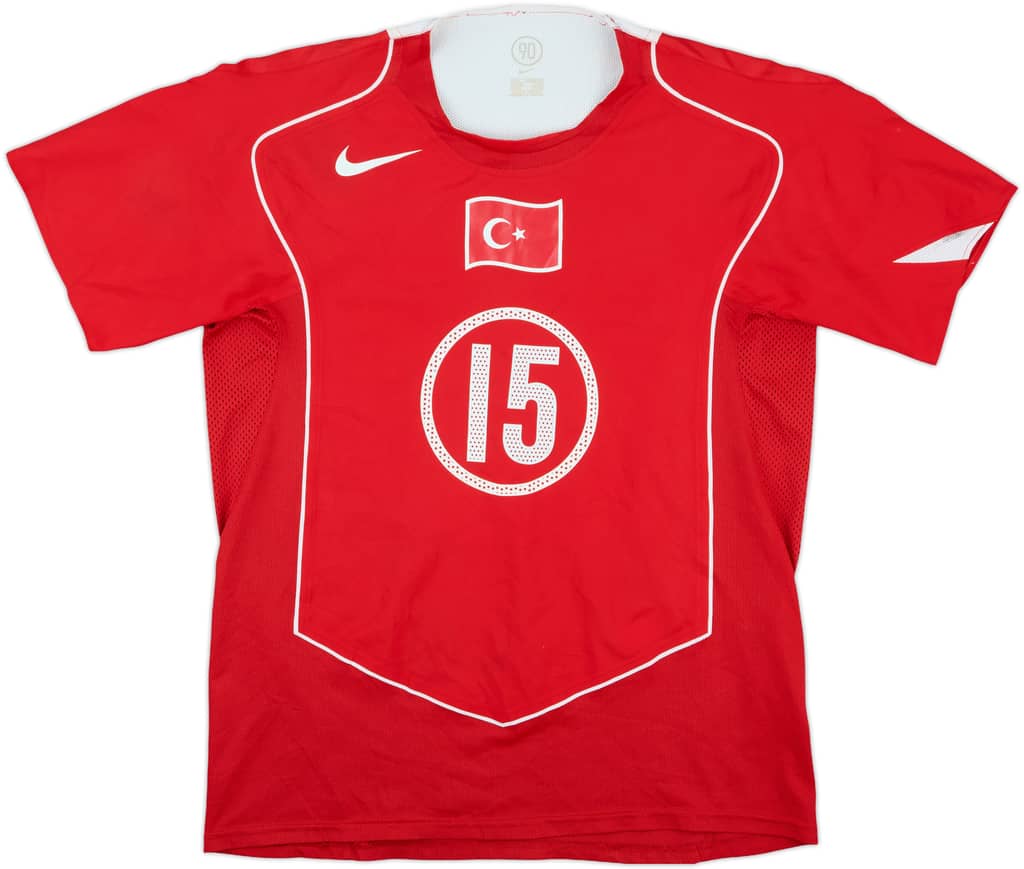 2004-06 Turkey Match Issue Home Shirt #15