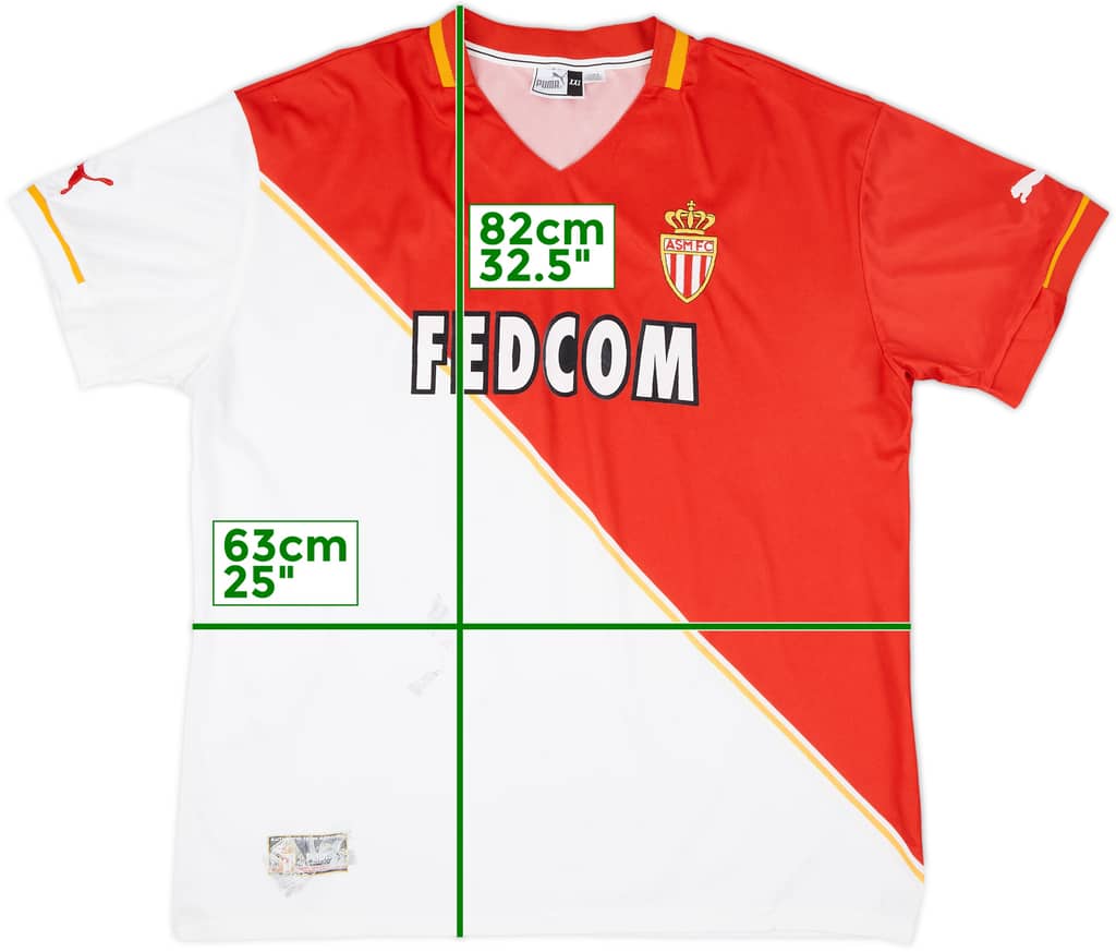 2001-02 Monaco Home Shirt - 5/10 - (XXL)