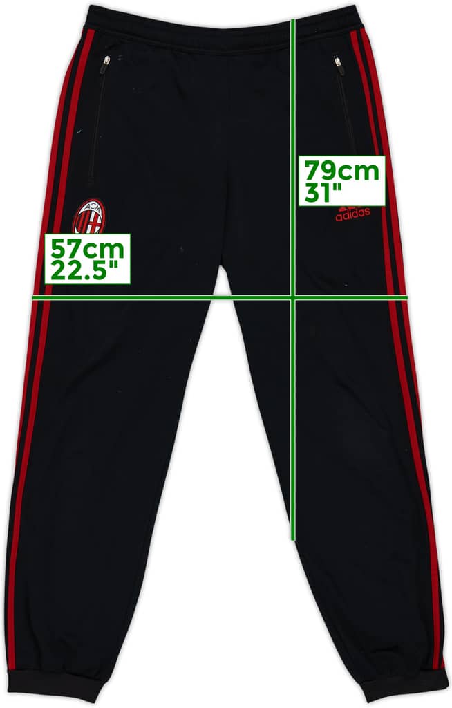 2014-15 AC Milan adidas Track Bottoms/Pants - 6/10 - (M)