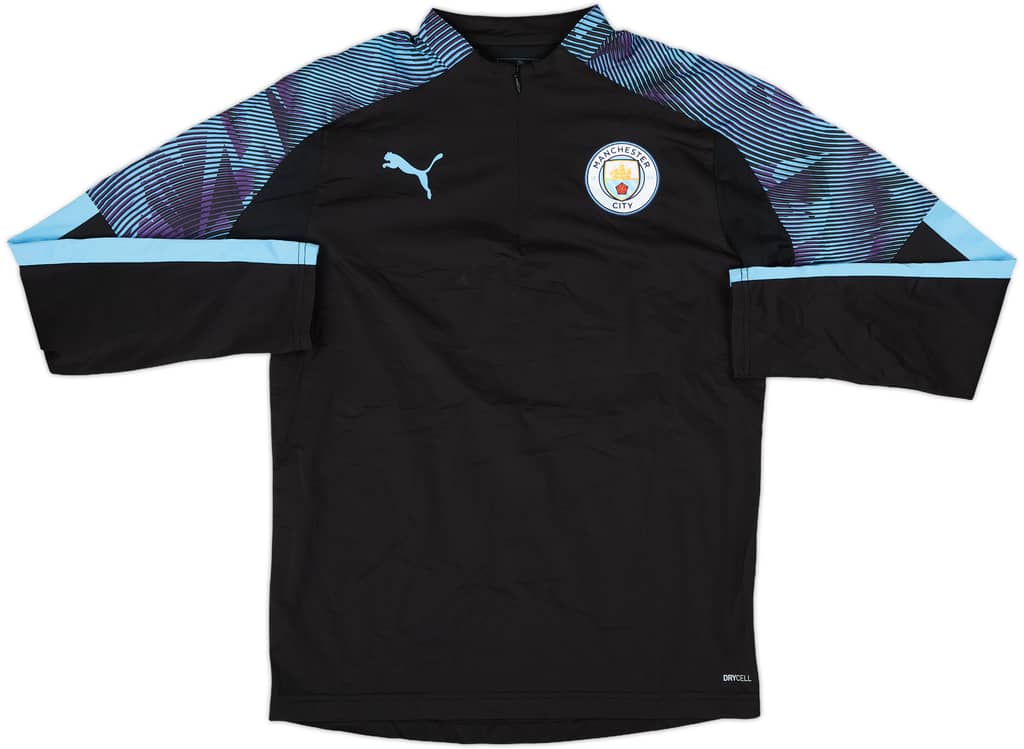 2018-19 Manchester City Puma 1/4 Zip Drill Top - 8/10 - (L.Boys)