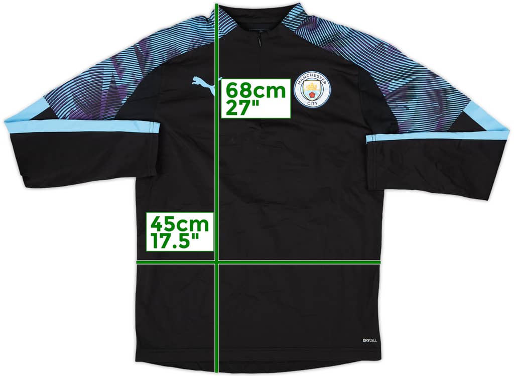 2018-19 Manchester City Puma 1/4 Zip Drill Top - 8/10 - (L.Boys)