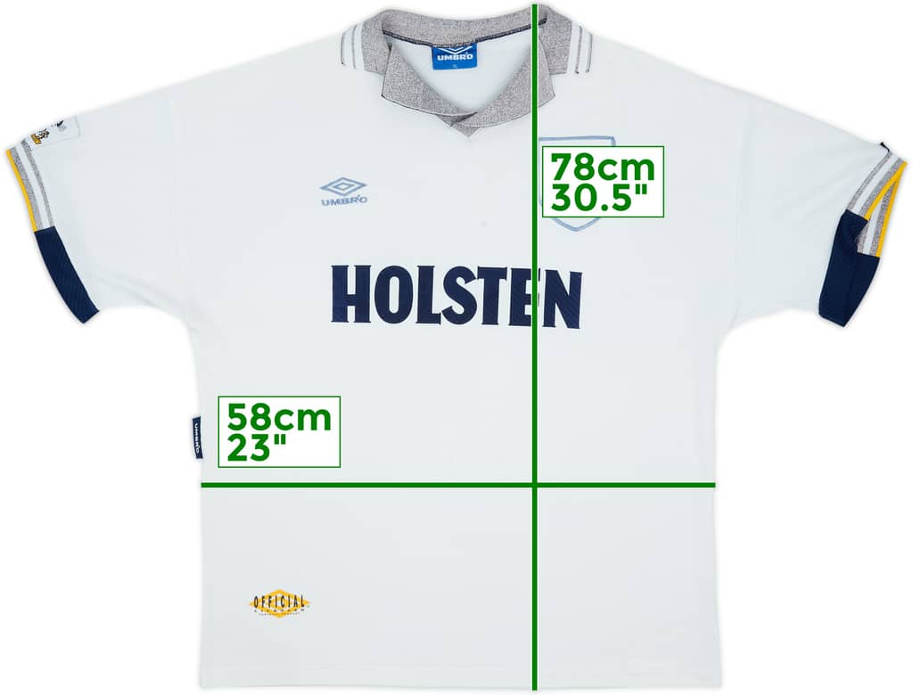 1994-95 Tottenham Home Shirt - 4/10 - (XL)