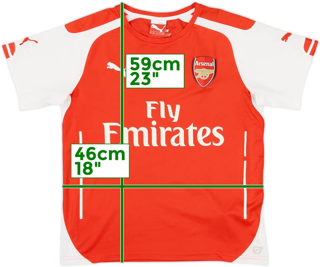 2014-15 Arsenal Home Shirt - 6/10 - (XL.Boys)