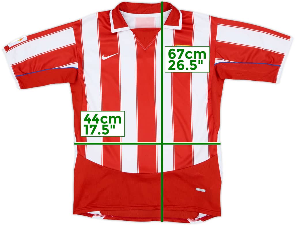 2003-04 Atletico Madrid Home Shirt - 8/10 - (M)