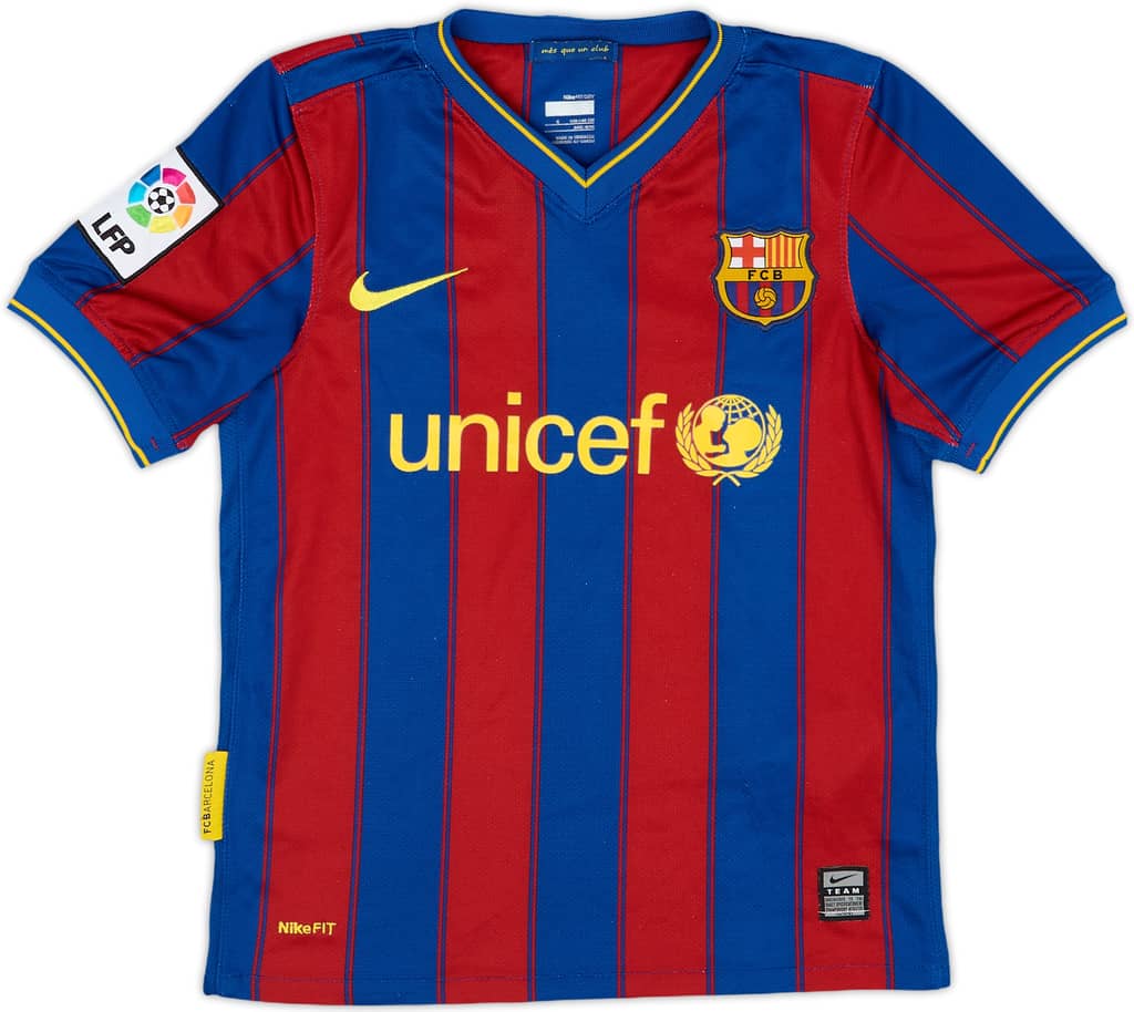 2009-10 Barcelona Home Shirt - 9/10 - (S.Boys)