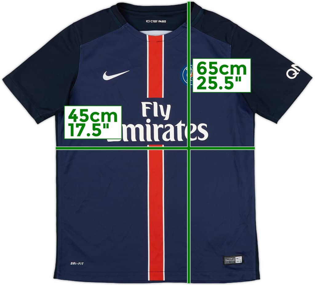 2015-16 Paris Saint-Germain Home Shirt - 6/10 - (XL.Boys)