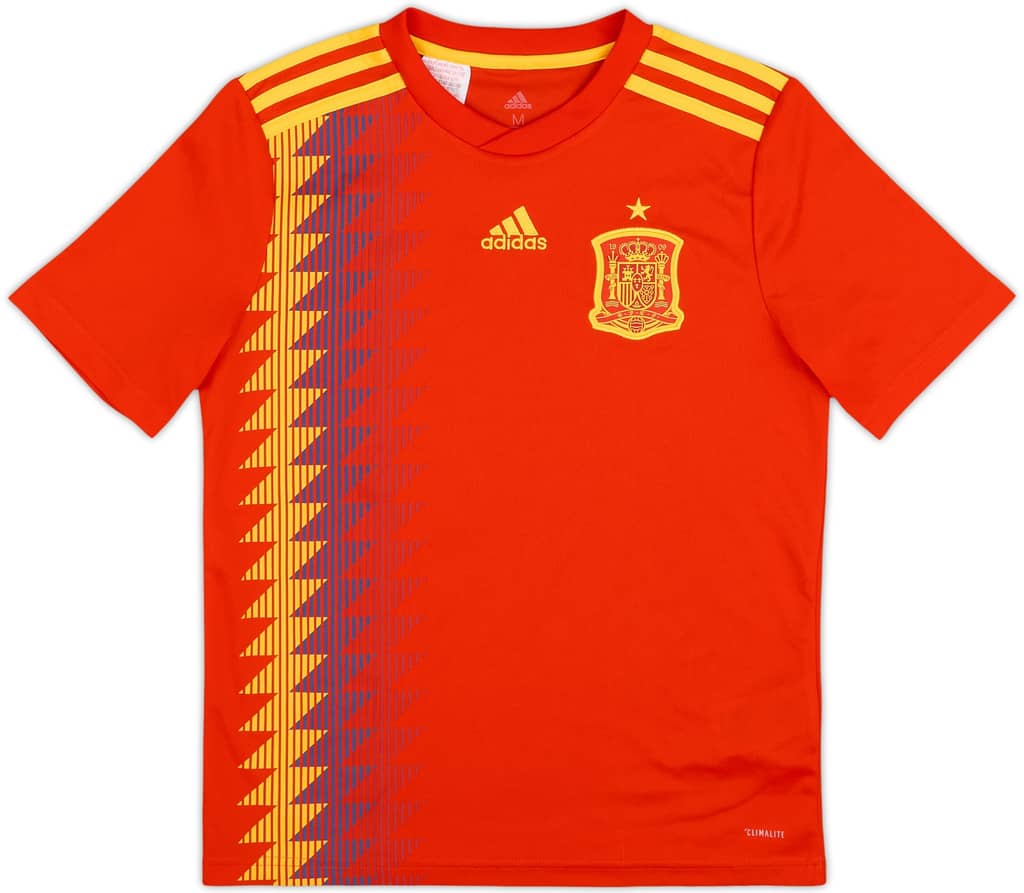 2018-19 Spain Home Shirt - 10/10 - (M.Boys)