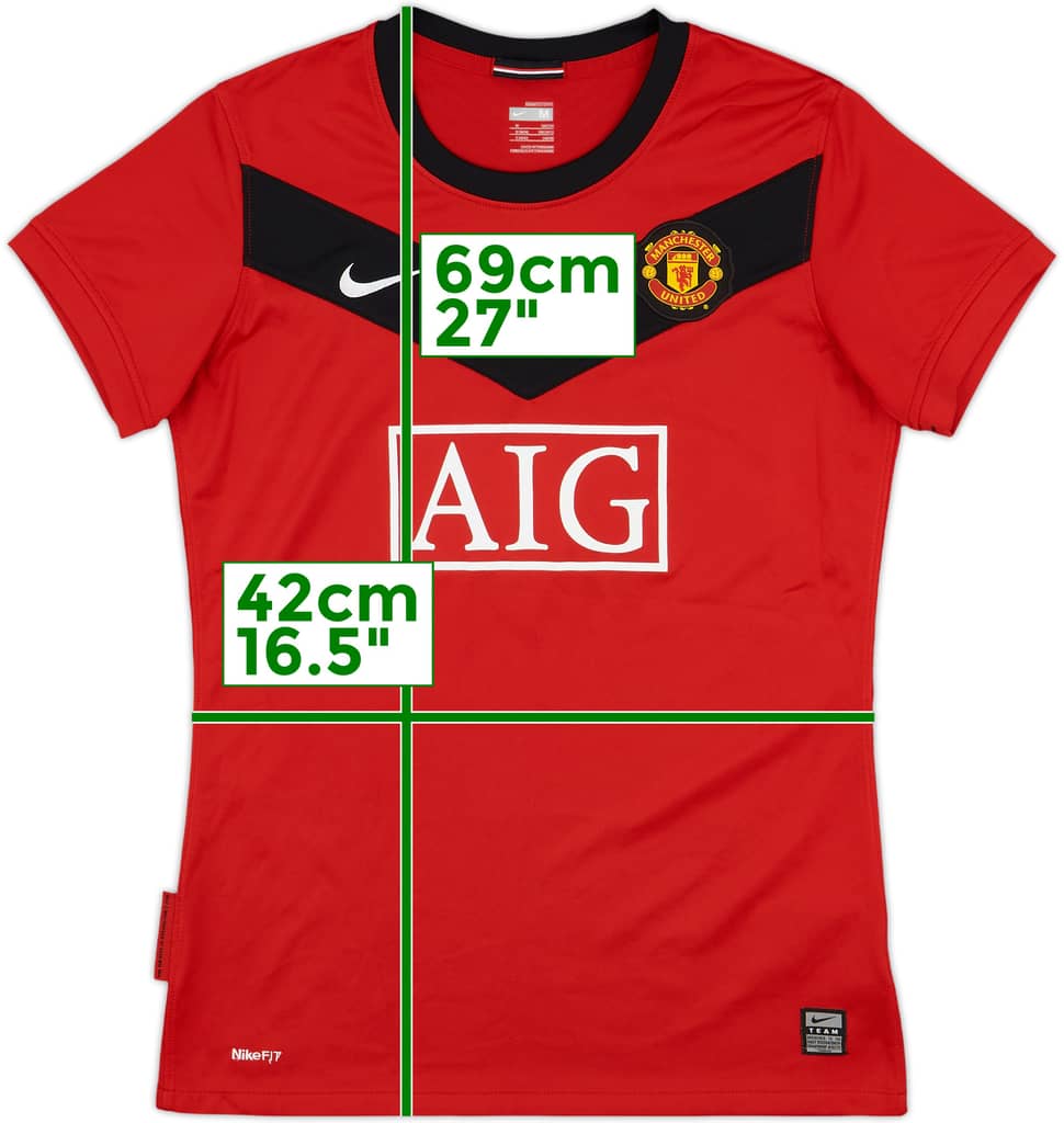 2009-10 Manchester United Home Shirt - 7/10 - (Women's M)