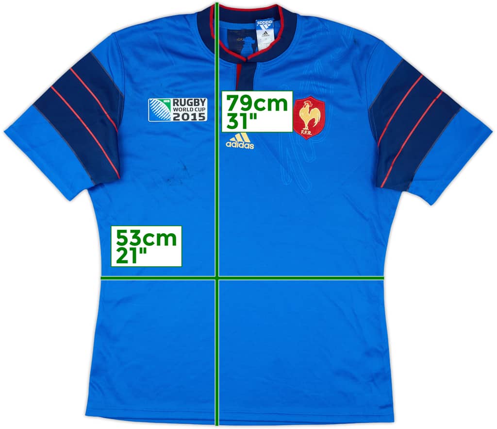 2015 France Rugby Home Shirt - 6/10 - (L)