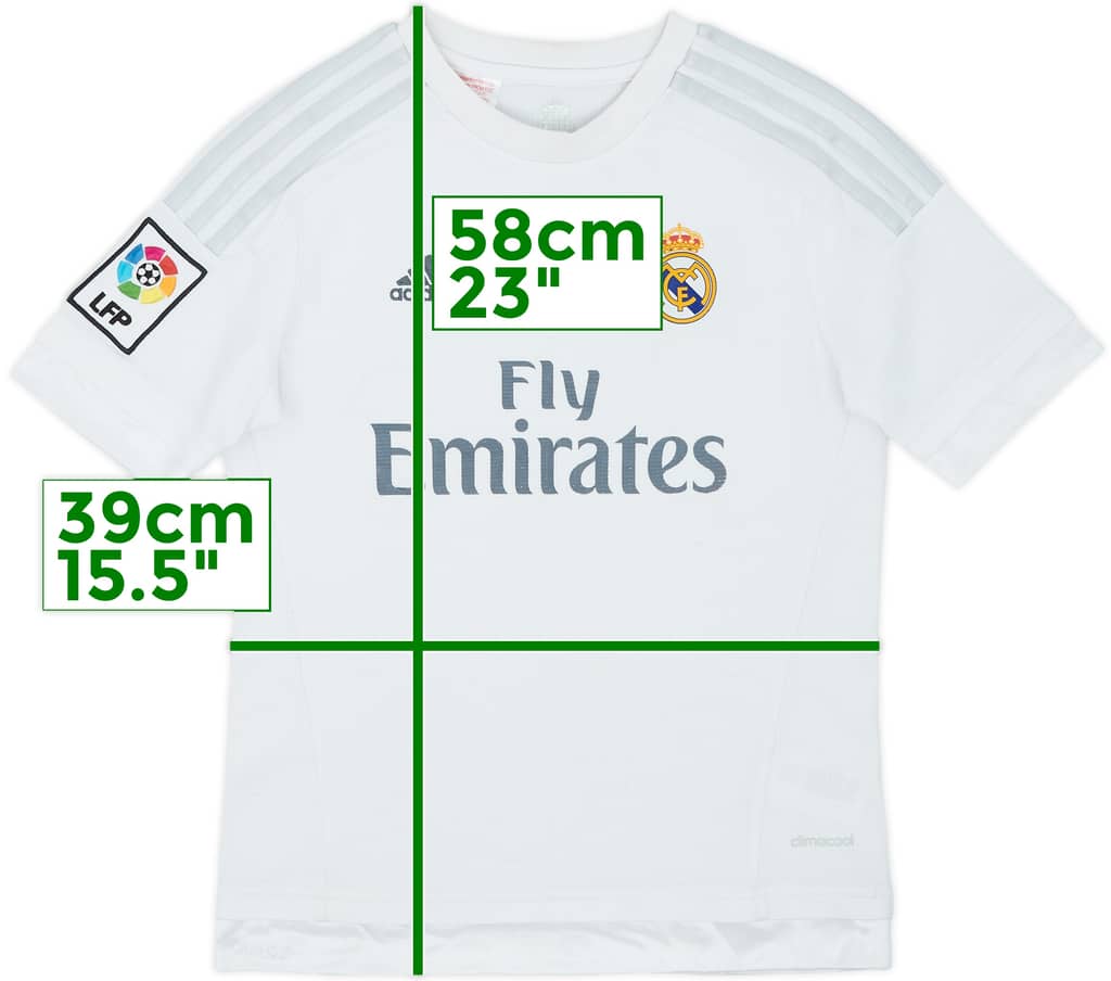 2015-16 Real Madrid Home Shirt - 7/10 - (M.Boys)