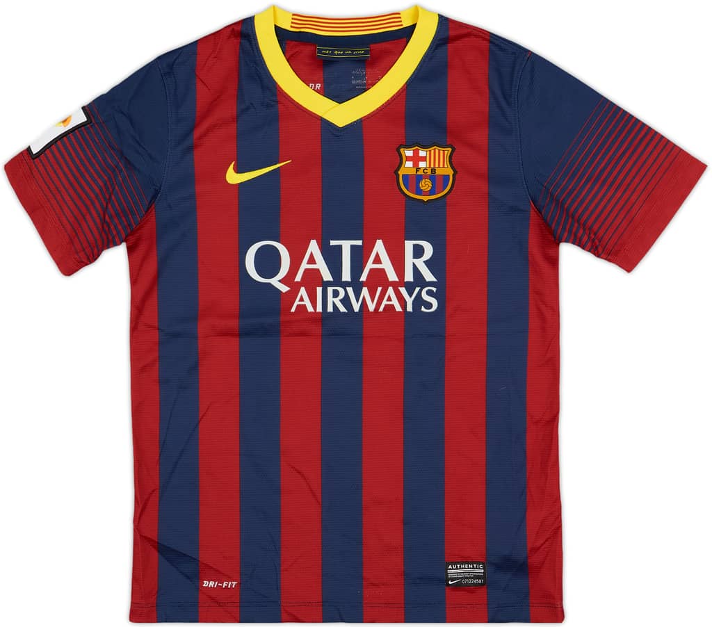 2013-14 Barcelona Home Shirt - 7/10 - (M.Boys)
