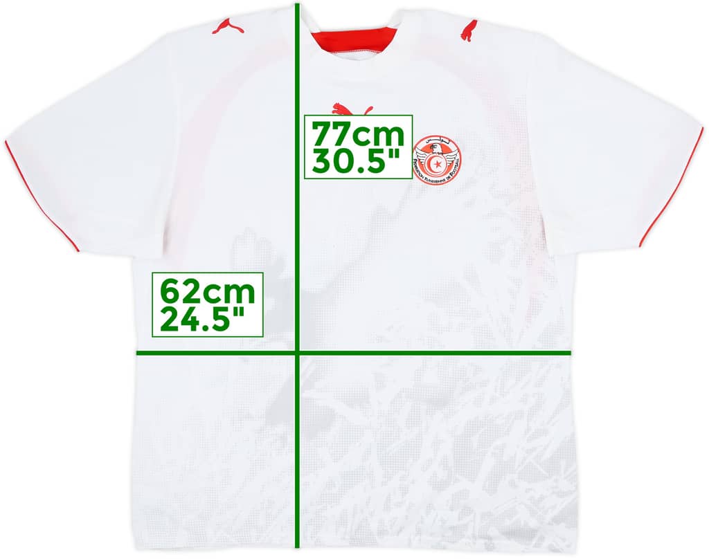 2006-07 Tunisia Home Shirt - 8/10 - (XL)