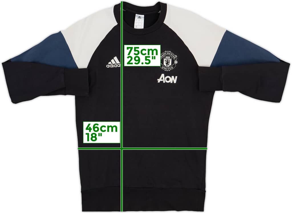 2016-17 Manchester United adidas Sweat Top - 6/10 - (M)