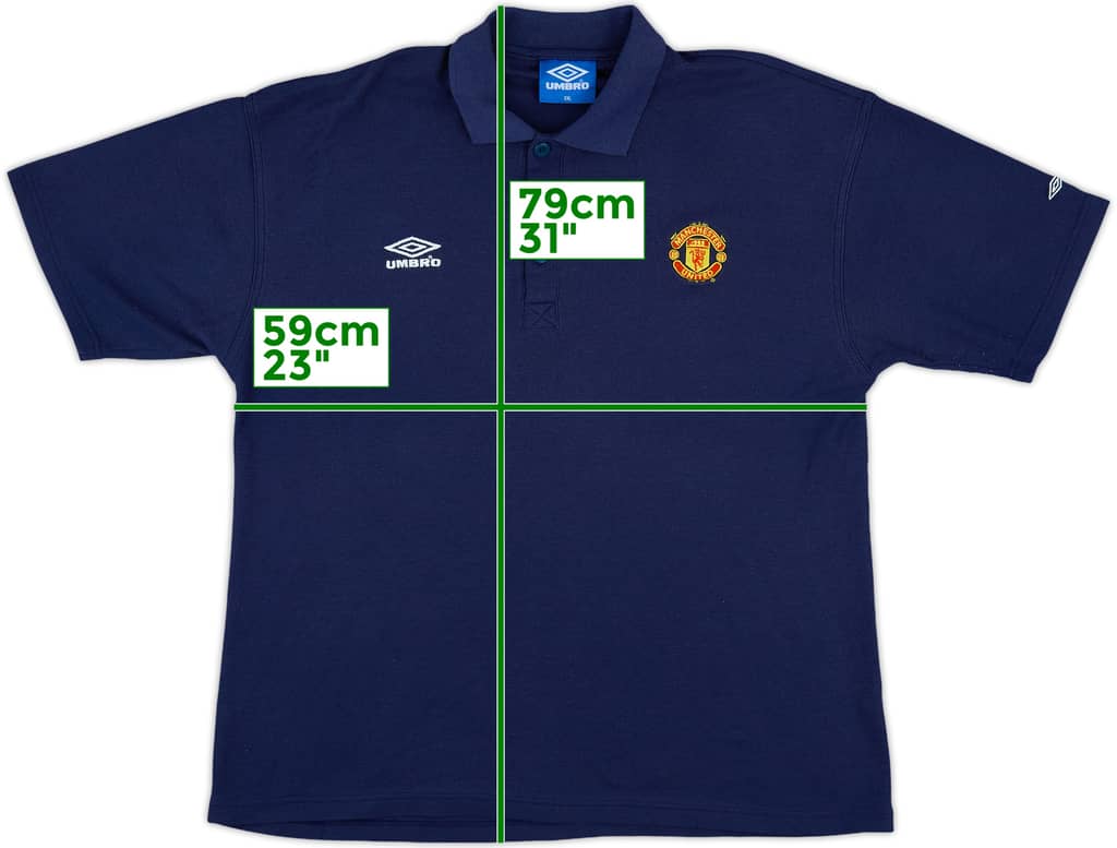 1998-99 Manchester United Umbro Polo Shirt - 9/10 - (XXL)