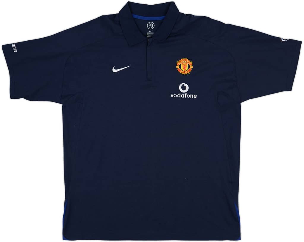 2005-06 Manchester United Nike 1/4 Zip Polo Shirt - 9/10 - (XXL)