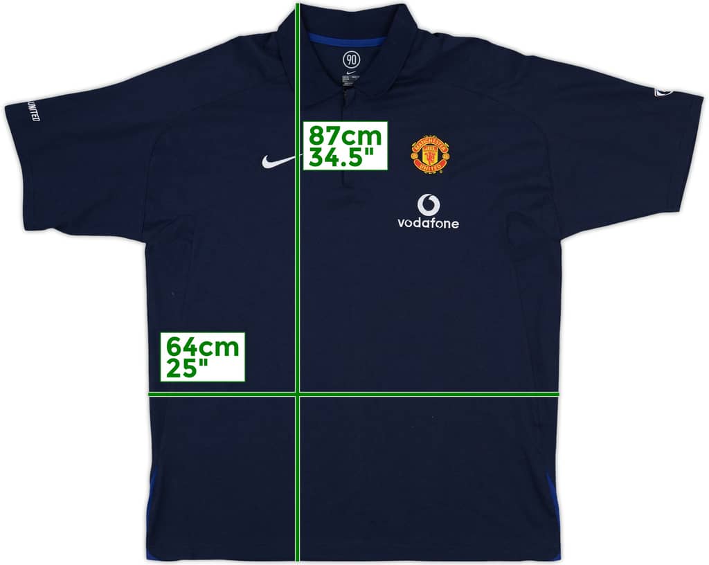 2005-06 Manchester United Nike 1/4 Zip Polo Shirt - 9/10 - (XXL)