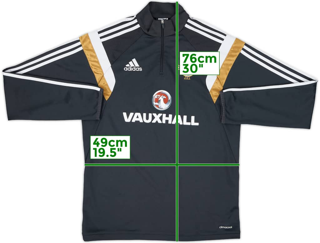 2014-15 Northern Ireland adidas 1/4 Zip Training Top - 8/10 - (M)