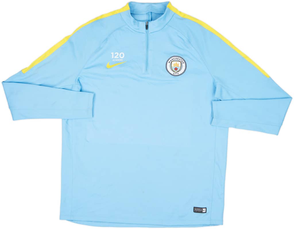 2016-17 Manchester City Academy Player Issue Nike 1/4 Zip Drill Top #120 - 6/10 - (XL)