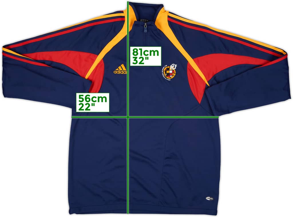 2004-05 Spain adidas 1/4 Zip Drill Top - 8/10 - (L/XL)