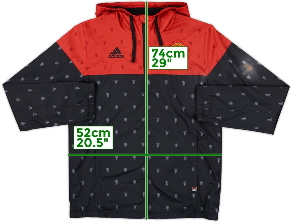 2016-17 Manchester United adidas Hooded Rain Jacket - 5/10 - (S)