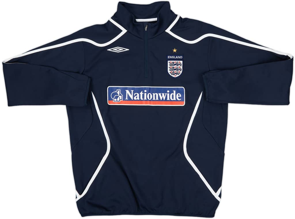 2007-09 England Umbro 1/4 Zip Drill Top - 8/10 - (L)