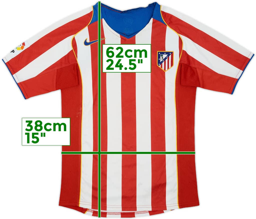 2004-05 Atletico Madrid Home Shirt - 6/10 - (M.Boys)