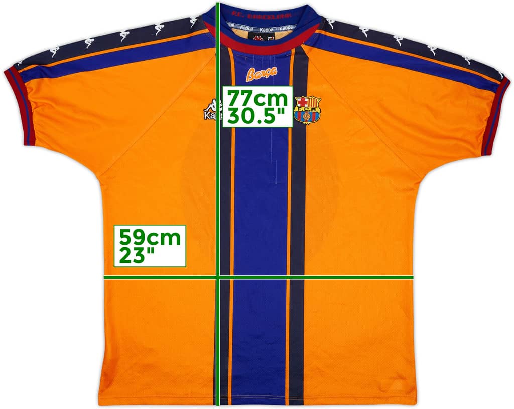 1997-98 Barcelona Away Shirt - 6/10 - (XL)