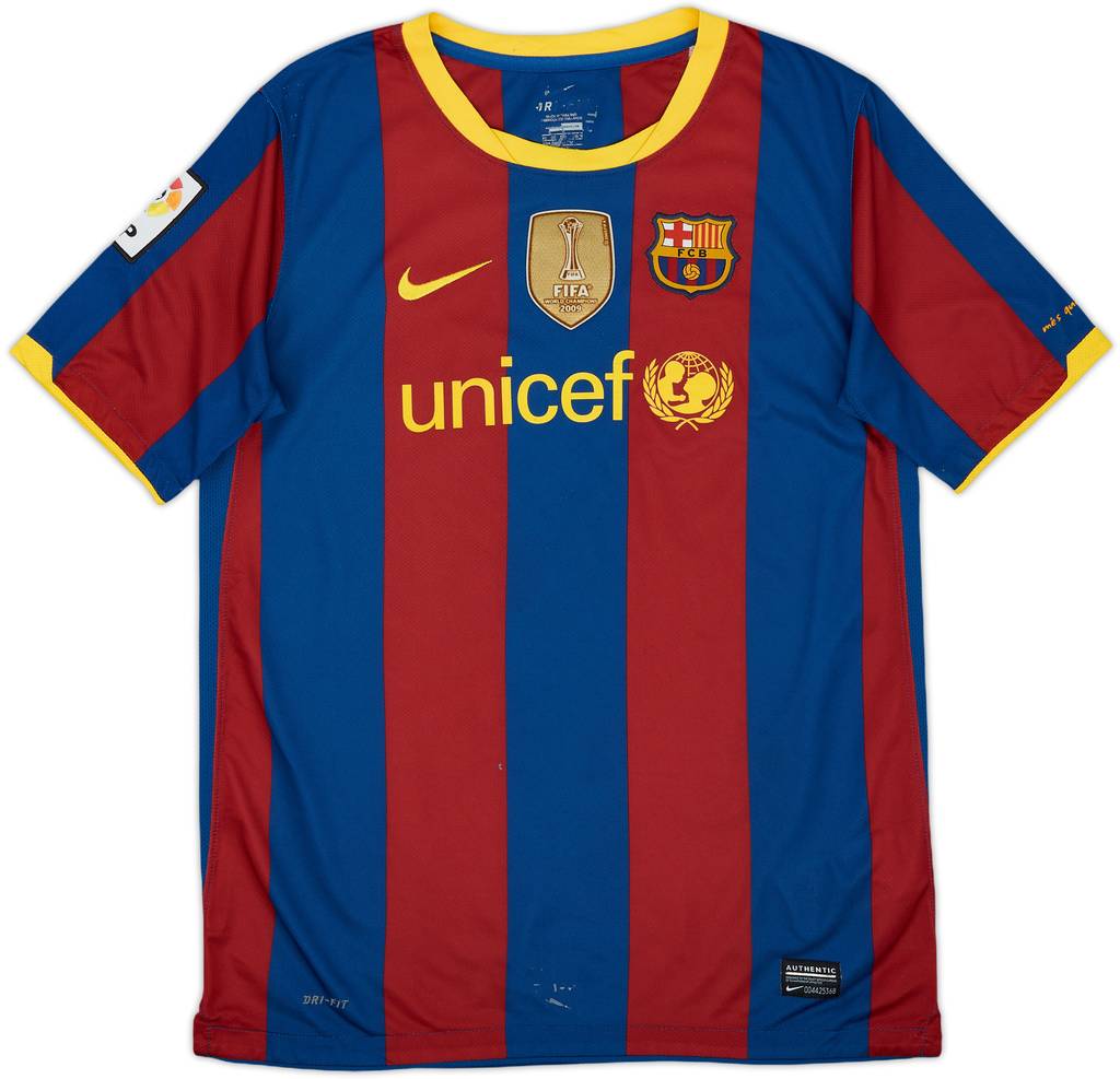 2010-11 Barcelona Home Shirt - 7/10 - (XL.Boys)