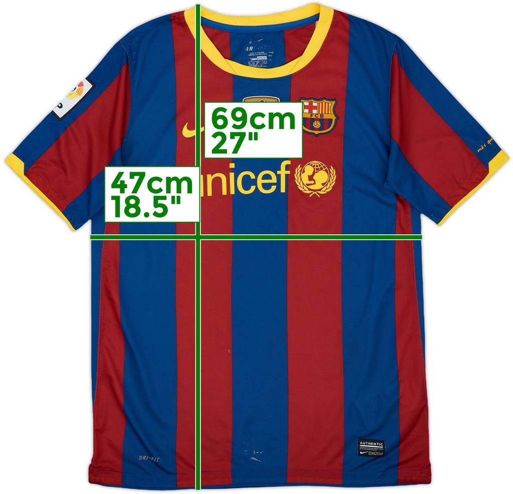 2010-11 Barcelona Home Shirt - 7/10 - (XL.Boys)
