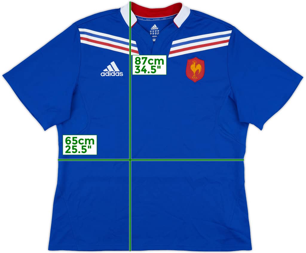 2012-13 France Rugby Home Shirt - 9/10 - (XXL)