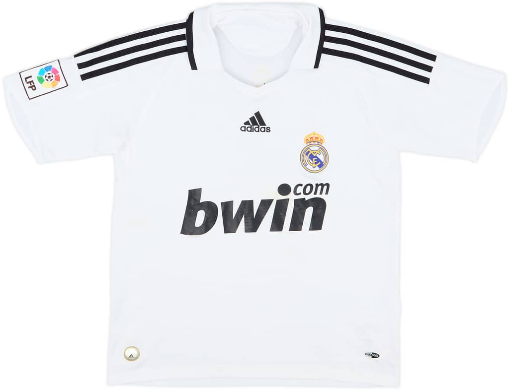 2008-09 Real Madrid Home Shirt - 7/10 - (L.Boys)